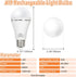 OFFLIY Emergency Light Bulbs, 1800mAh High-Capacity Battery for Longer Emergency Time, 9W,750LM,5000K Rechargeable Light Bulbs for Power Outage, A...