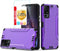 TJS Compatible for TCL 40 XL Case TCL 40 T T608DL Case, Lively Jitterbug Smart4 Case, with Tempered Glass Screen Protector Magnetic Support Hybrid...