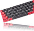 Fogruaden PBT Keycaps Red and Black Keycaps 60 Percent, OEM Profile Custom keycaps Set, Suitable for Cherry MX Switch Mechanical Keyboard...