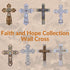 Comfy Hour Faith and Hope Collection Polyresin Wall Hanging Cross (Multi-Color)...