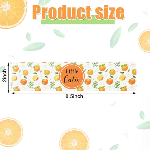 48 Pieces Baby Shower Water Bottle Labels Oranges little cutie baby shower decorations Bottle Stickers Waterproof Oranges Wrappers for Unisex Favo...