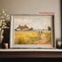 JCSMHVLA Natural Rustic Wall Art Spring Landscape Prints Country Wildflower Landscape Painting Spring Flower Farmhouse Landscape Canvas Wall Art C...