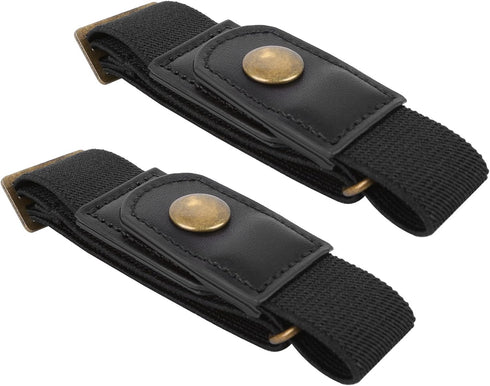 2PCS No Buckle Belt Women Men Elastic Stretchy Invisible Belt For Jeans Belt Adjustable Waist Belt Comfortable For Pants Shorts Dress...