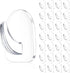 Jetec 60 Pieces Clear Adhesive Wall Hooks Transparent Reusable Seamless Hooks for Hanging Small Sticky Acrylic Hangers with Non Marking Sticker fo...