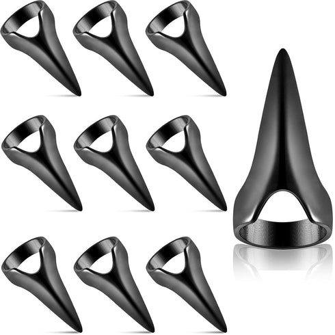 Hicarer 10 Pieces Stitch Tool for Braids Aid Finger Ring Hair Parting Tool Ring Retro Metal Claws Rings for Hair Braiding Supplies Cosplay Nail Ar...