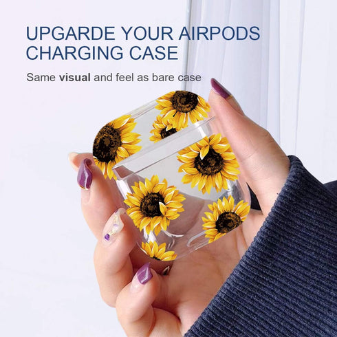 Maxjoy for AirPods Case, Clear AirPod Case Cute Soft Transparent AirPod 2nd Gen Cover for Women with Keychain Clip for AirPods 2nd 1st Generation ...