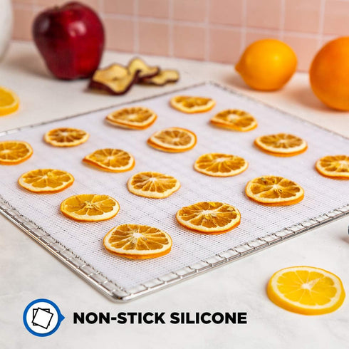 Silicone Dehydrator Sheets (6 Pack) Dehydrator Accessories for Cosori, Excalibur, Magic Mill- Fine MeshTrays - Mats, Jerky, Fruit and More...