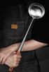 FJNATINH Soup Ladle, 17inches Ladle for wok, 304 Stainless Steel Soup Spoon Cooking Spoon for Kitchen with Wooden Handle...