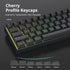 Fogruaden Blank Keycaps, Thick PBT Keycaps, Cherry Profile, Minimalist Grey Black Keycaps, 129 Keycaps Set with 7U Spacebar, Custom Keycaps for Ch...