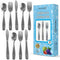 9 Piece Stainless Steel Kids Silverware Set - Child and Toddler Safe Flatware - Kids Utensil Set - Metal Kids Cutlery Set Includes 3 Small Kids Sp...