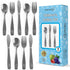 9 Piece Stainless Steel Kids Silverware Set - Child and Toddler Safe Flatware - Kids Utensil Set - Metal Kids Cutlery Set Includes 3 Small Kids Sp...