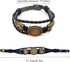MIAO JIN 8PCS Braided Leather Bracelet Making Kit 18mm Blank round Cabochon Bezel Tray Button Adjust Leatherette Multilayer Rope Bangle Cuff Wrist...