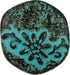 Bezelry 10 Pieces Hexagon Vine Flower Metal Shank Buttons. 20mm (3/4 inch) (Green Patina Varnished)...