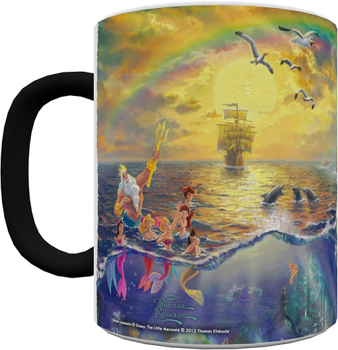 Morphing Mugs Disney - Little Mermaid - Rainbow - One 11 oz Color Changing Heat Sensitive Ceramic Mug – Image Revealed When HOT Liquid Is Added!...