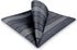 S&W SHLAX&WING Grey Men's Pocket Square Stripes Dark Gray for Suits 12×12...