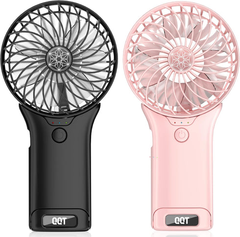 Mini Handheld Fan,4 Speed Adjustable Portable Battery Operated Fans,USB Rechargeable Desk Fan with Mirror,Max 20 Hrs Hand Fan For Travel Office Ou...