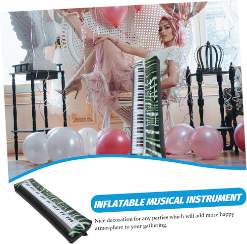 SAFIGLE 2pcs Inflatable Keyboard Musical Instrument Microphone for Kids Inflatable Toys for Kids Instruments for Kids PVC Inflatable Party Props C...