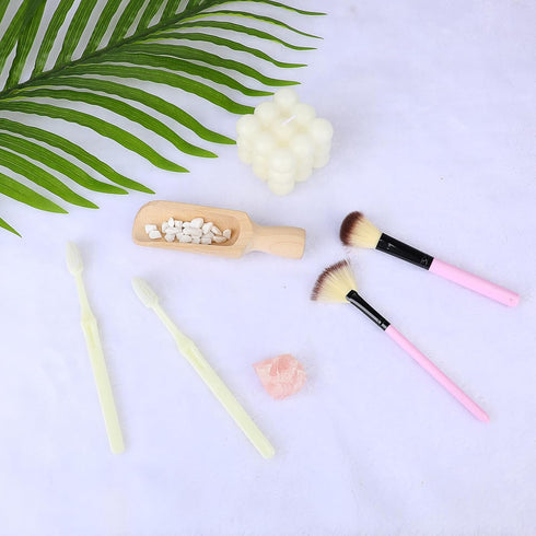 Wooden Spoons 5.5 In Natural Beech Wood Bath Scoop Natural Beech Wood Scoop for Coffee, Flour, Sugar, Spice, Powder, Multifunctional Kitchen Spoon...