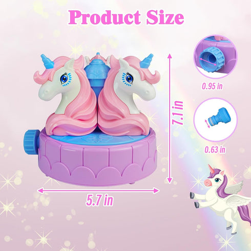 Sprinkler for Kids Outdoor Water Toys: Backyard Spinning Unicorn Toddler Sprinkler Toy - 360° Roating Spray Water Summer Outside Toys Attaches to ...
