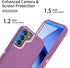 Phone case for Galaxy S22, Drop Protection Rugged Shockproof Military Protective Phone Cover Armor Heavy Duty for Samsung Galaxy S22 (Purple Red/L...