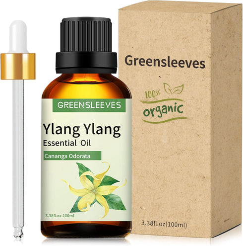 Ylang Ylang Essential Oil 3.38 oz, 100% Pure Ylang Ylang Aromatherapy Oil for Diffuser, Perfumes, Massage, Soap Making...