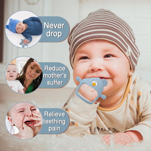 Baby Teething Toys, No Drop Teething Toys for Babies 0-6 Months, Baby Chew Toys for Teething Relief, Hand Teethers for Babies, Great Baby Shower G...