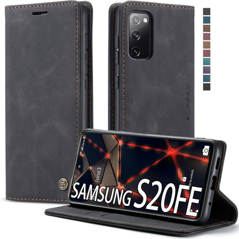 Samsung Galaxy S20 FE 5G Wallet Case, Magnetic Stand Flip Protective Leather Case Purse Style with ID & Credit Card Holder for Samsung Galaxy S20 ...