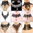 Choker Lace Necklace Retro Lolita Lace Choker Gothic Steampunk Costume Handmade Bride Choker for Women Vintage Punk Waistband for Halloween Christ...