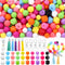 131 PCS Silicone Beads for Keychain Making Kit,12mm 15mm Round 14mm Polygonal Rubber Beads Multicolor Bulk Silicone Loose Beads for DIY Necklace B...