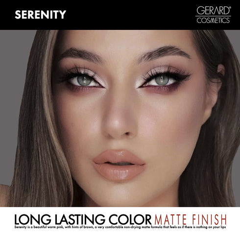 Gerard Cosmetics HydraMatte Liquid Lipstick Serenity | Pink Nude Matte Lipstick | Long Lasting and Non-Drying | Super Pigmented Fully Opaque Lip C...