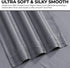 Tribeca Living BAMB300PCSTST 300 TC Rayon from Bamboo Pillow Pair, Standard (Pack of 2), Steel Grey...