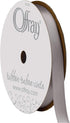 Offray 072431 3/8" Wide Single Face Satin Ribbon, Silver Gray, 6 Yds...