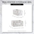 DII Non Woven Polyester Storage Bin, 11x11x5.5-inch, Starburst Gray, 2 Piece...