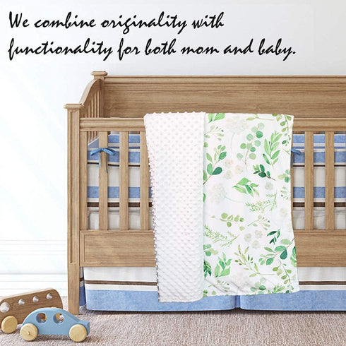 TANOFAR Baby Blankets, Green Leaf Fleece Toddler Blanket for Boys Girls, Dotted Backing, Double Layer, Crib Receiving Blanket, for Nursery/Strolle...