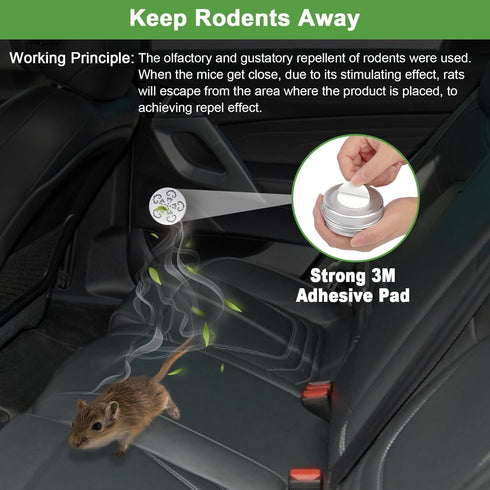 4 Pack Rodent Repellent for Car Engines, Peppermint Oil to Repel Mice and Rats, Mouse Repellent Keep Rodents Out of Car Rat Repellent for House Mi...