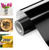 Black Permanent Vinyl 12" x 10ft Roll, Glossy Adhesive Vinyl for All Cutter Machines, for Home Decal, Permanent Vinyl for DIY, Art Craft Decor, Cu...