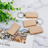 Tenalleys 10Pcs Blanks Rectangle Wooden Keychain 1.2 inch Wood Engraving Unfinished Keychain with 10 pcs Key Rings for DIY Crafts Gift Accessories...