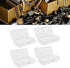 4 Packs Small Plastic Boxes,Clear Plastic Storage Container Bins with Latching Lids,Stackable Craft Box Containers for Craft Supplies and Little B...