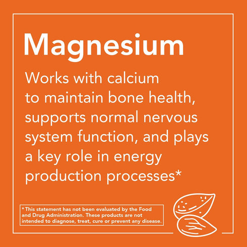 NOW Supplements, Magnesium Citrate 200 mg, Enzyme Function*, Nervous System Support*, 100 Tablets...