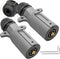 Oyviny RV 7 Pin Trailer Plug with IP68 Waterproof Seal 2PCS, Detachable 7 Way Round RV-Style Trailer Side Connector 7 Point Trailer Wiring Plug...