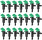 Lxcom Lighting 100 Pack 4 GPH Flag Drip Emitter Drip Emitters 16L/H Emitter Sprinkler Drippers System Parts Connect 4mm/7mm Hose for Lawn Vegetabl...