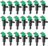 Lxcom Lighting 100 Pack 4 GPH Flag Drip Emitter Drip Emitters 16L/H Emitter Sprinkler Drippers System Parts Connect 4mm/7mm Hose for Lawn Vegetabl...
