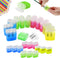 Dual Hole Pencil Sharpener - 24 Pieces Pencil Sharpeners Manual with Lid for School Home Office,Angel Tree Compact Handheld Pencil Sharpener Assor...