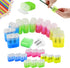 Dual Hole Pencil Sharpener - 24 Pieces Pencil Sharpeners Manual with Lid for School Home Office,Angel Tree Compact Handheld Pencil Sharpener Assor...
