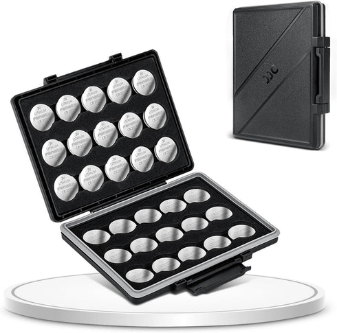 CR2032 Battery Case Holder Storage,Water-Resistant Anti-Shock, Coin Cell Battery Case for 30x CR2032 / CR2025 / CR2045 / CR2016, CR2032 Button Rou...