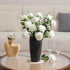 Tifuly White Roses Artificial Flowers -12 pcs Realistic Single Long Stem Fake Silk Roses Bouquet for Party Home Wedding Centerpiece Office DIY Dec...