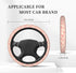 Pink Groovy Flower Abstract Floral Aesthetic Steering Wheel Cover for Women Men Girls Car Accessories Decor Anti-Slip Neoprene Auto Steering Wheel...