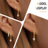GEORGE · SMITH Gold Hoop Earrings Set for Women, 14K Gold Plated Hypoallergenic Cartilage Earring Stacks, Dainty Multiple Piercing Huggie Earrings...