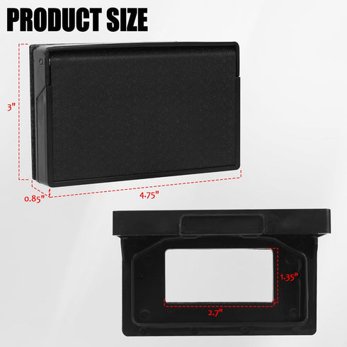 2-Pack RV Exterior Power Outlet Cover Plate (Black) - Weatherproof Seal for GFI/GFCI Receptacles, Durable Thermoplastic with Spring-Loaded Lid...