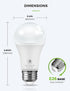 LOHAS Dusk to Dawn Sensor Light Bulbs Outdoor, A19 12W(100 Watt Equivalent) LED Bright Porch Lighting, Daylight White 5000K, 1100LM, Auto-On/Off, ...